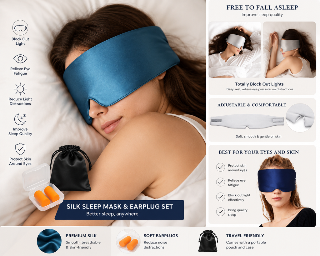 Silk Sleep Mask & Earplug Set